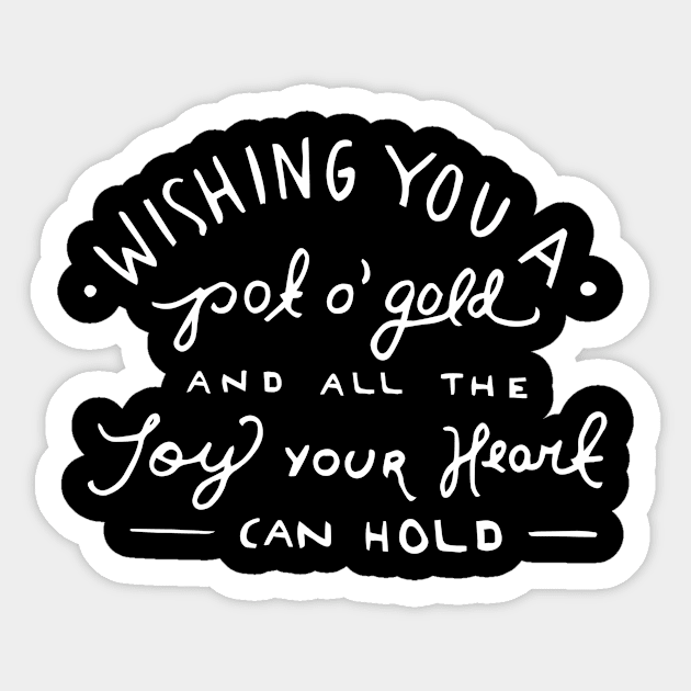 Wishing you a pot o gold Sticker by WordFandom